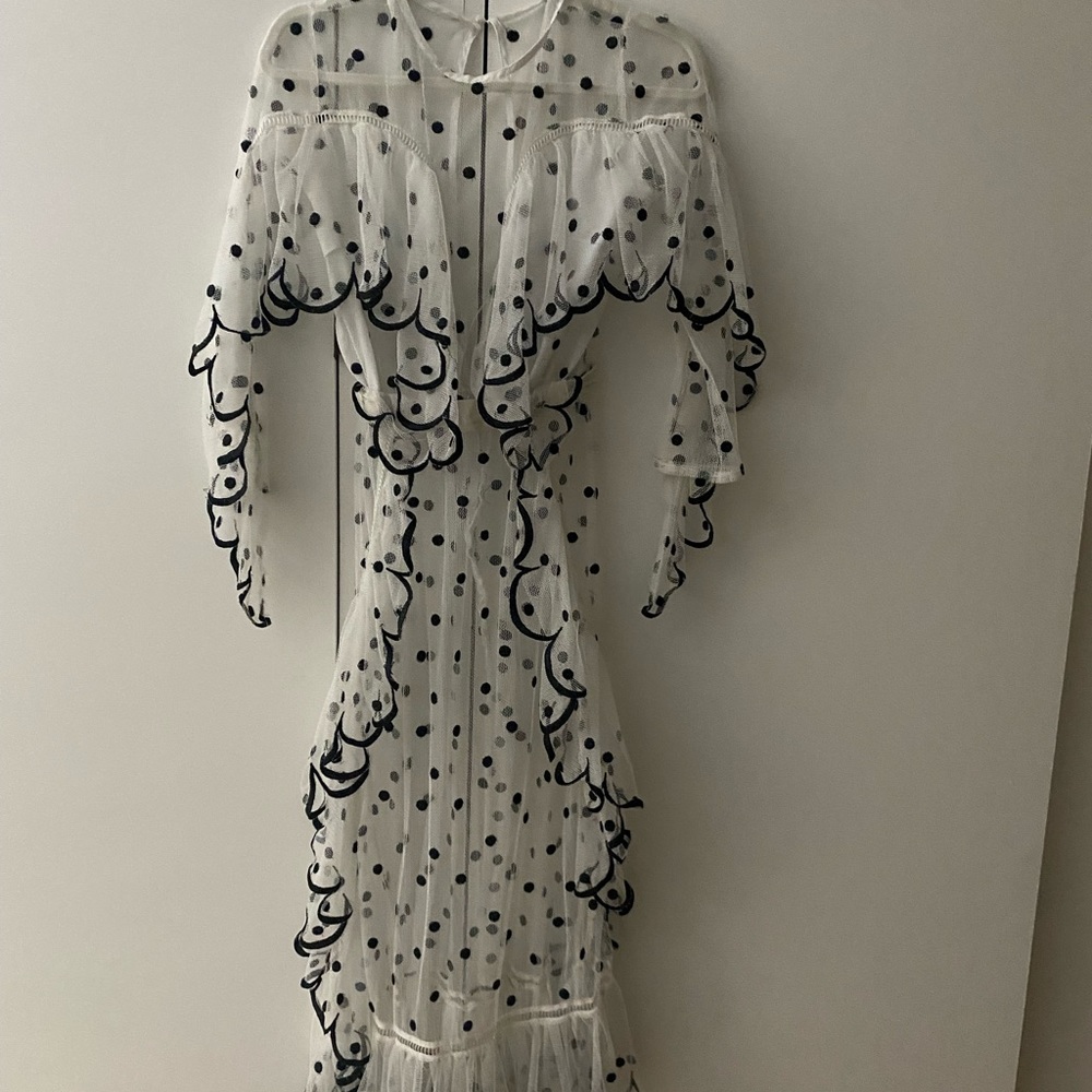 Mesh midi party dress
